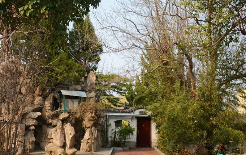 山矿技校校园假山